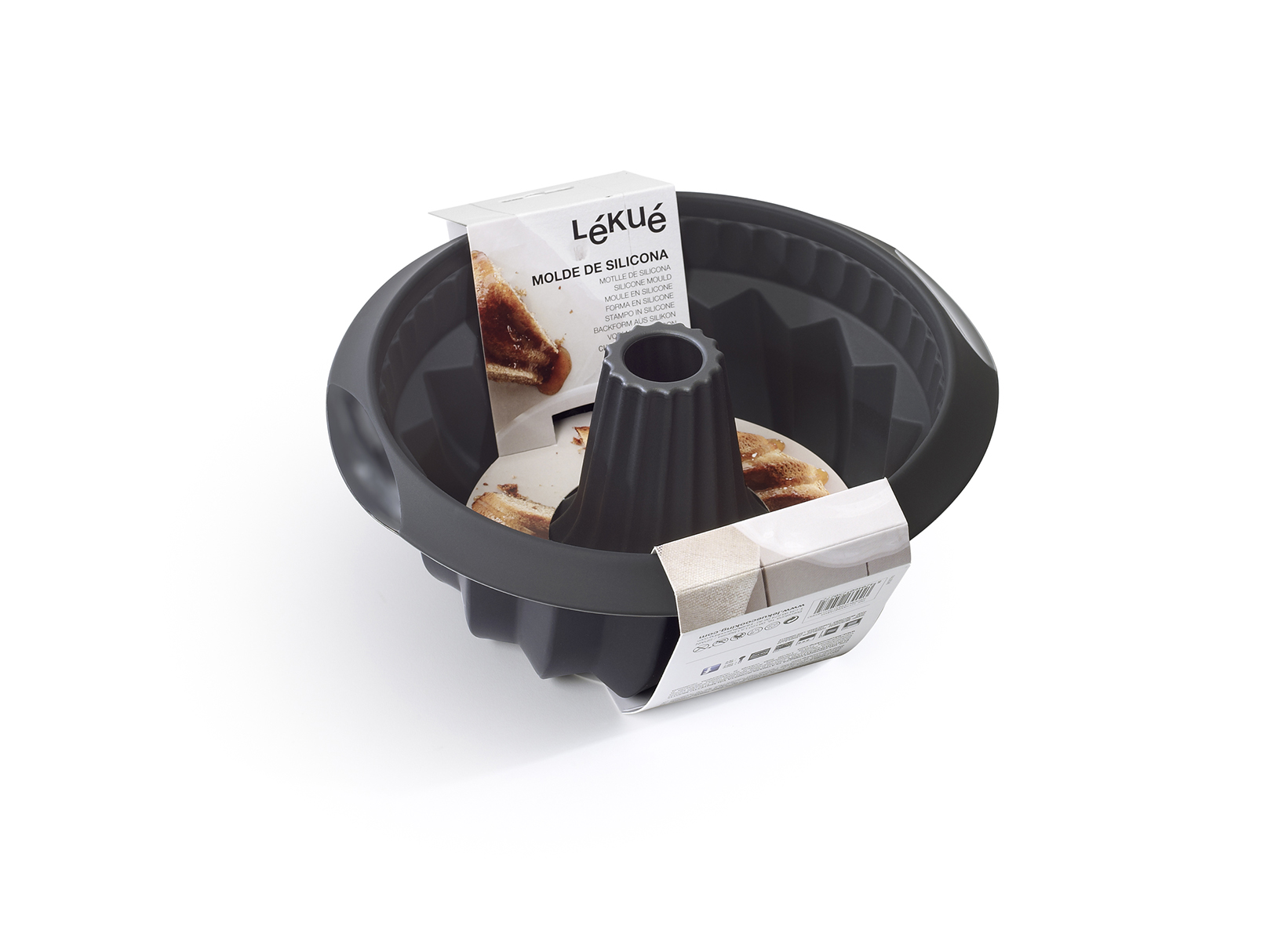 Foto 2 | Molde Savarín Negro 22 Cm Con Profundidad Lékué