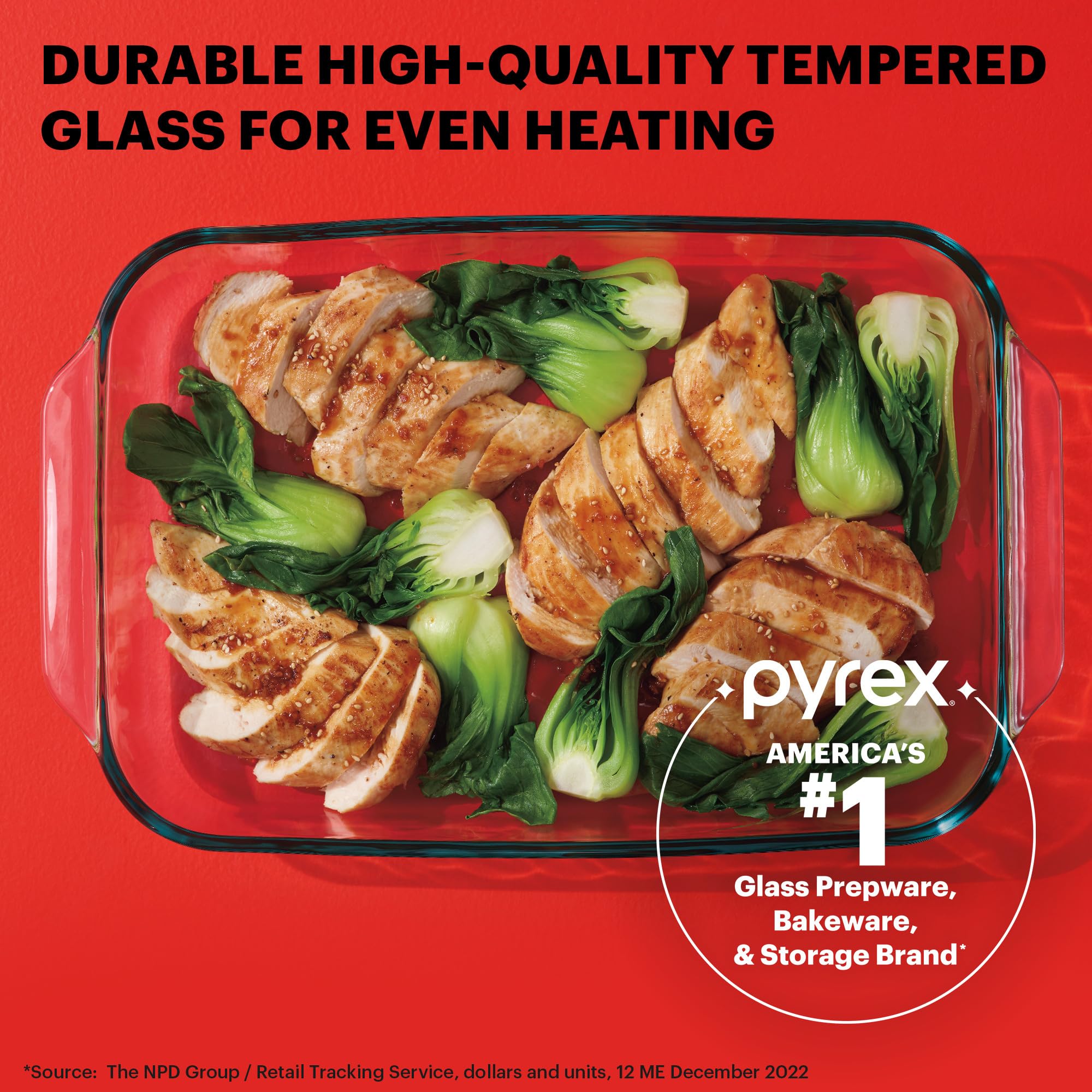 Foto 3 pulgar | Plato De Vidrio Para Hornear Pyrex Basics De 4 5 L Con Tapa De Plástico Transparente - Venta Internacional.