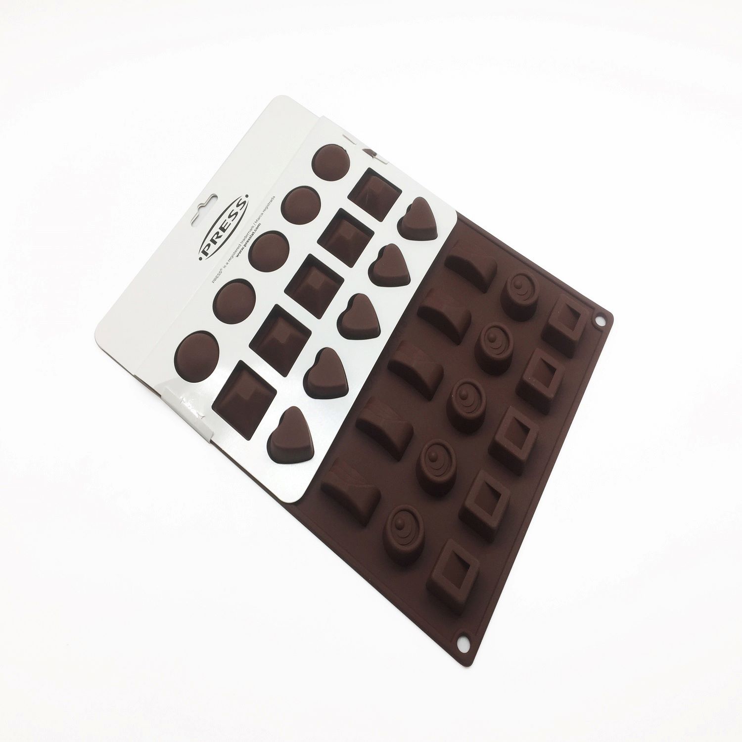 Foto 2 | Molde de Silicona Press 77310 color Marrón para 30 Chocolates 23.7x27.2x1.5 cm