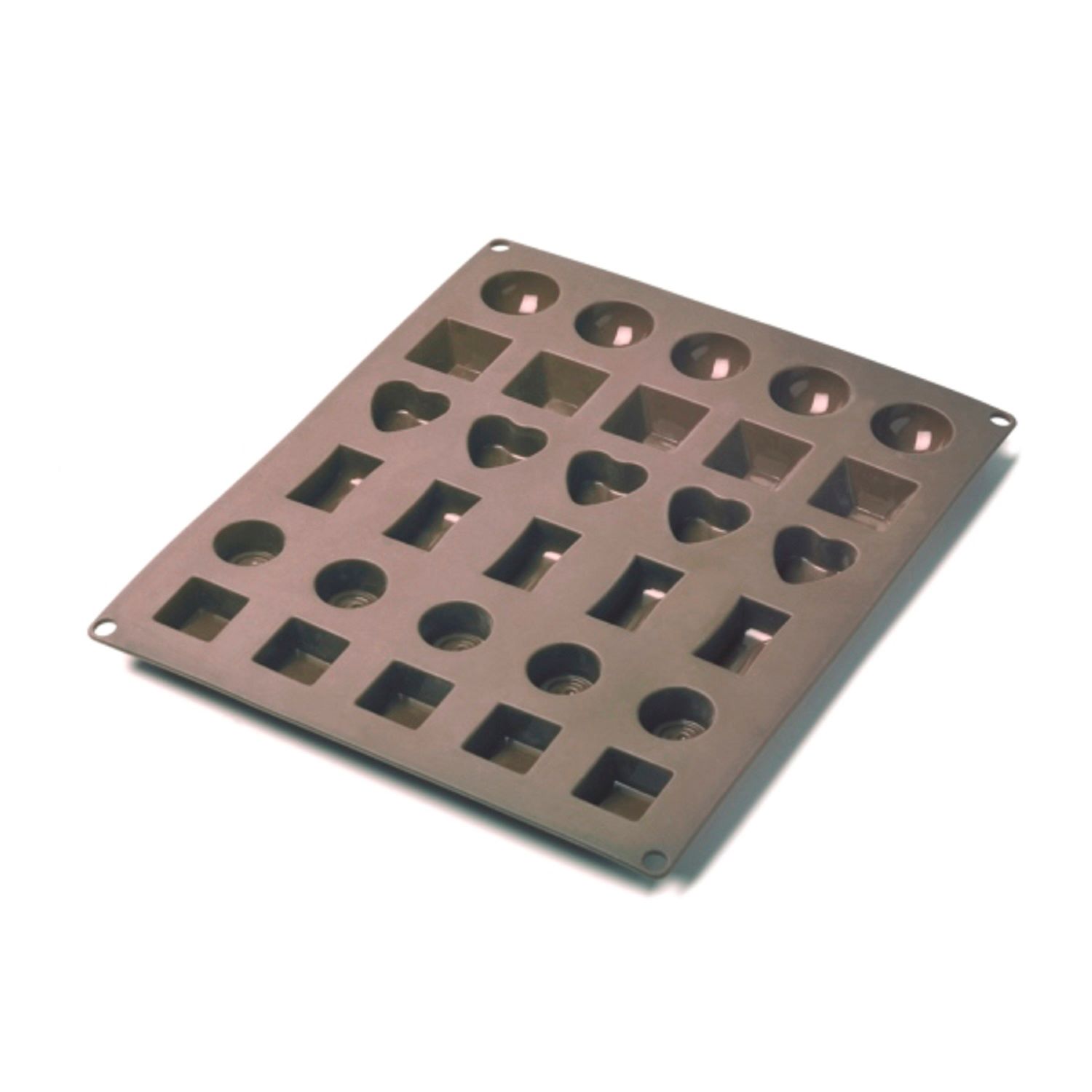 Foto 4 pulgar | Molde de Silicona Press 77310 color Marrón para 30 Chocolates 23.7x27.2x1.5 cm