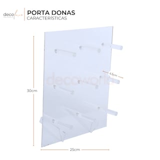 Foto 2 | Porta Donas Acrílico Decorativo Para Mesas De Dulces
