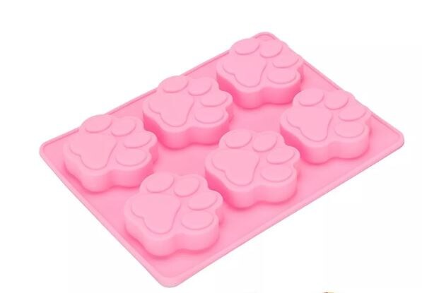Molde de Silicón en Forma de Huella de Perro Rosa $401