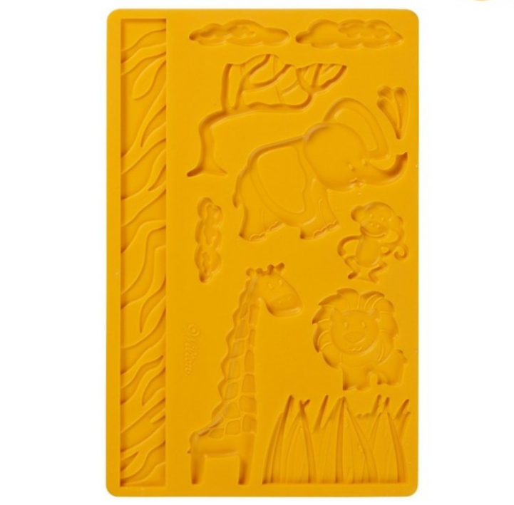 Molde Wilton de Silicón Animales de la Jungla 1 pieza