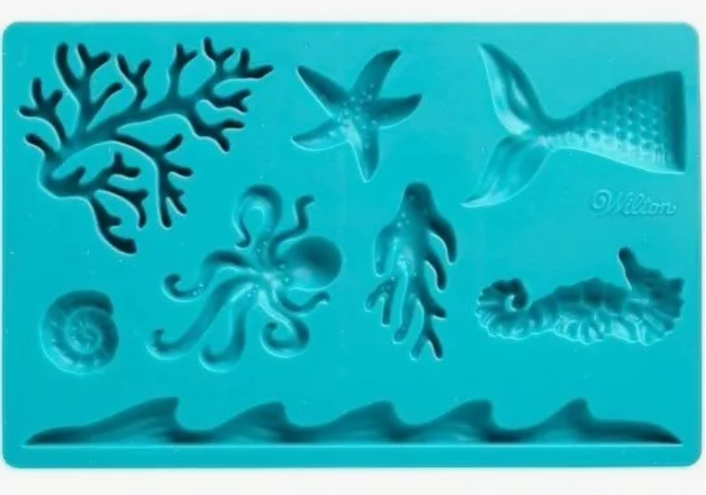 Foto 3 pulgar | Molde Wilton de Silicón Figuras del Océano 25 x 12 cm 1 pieza