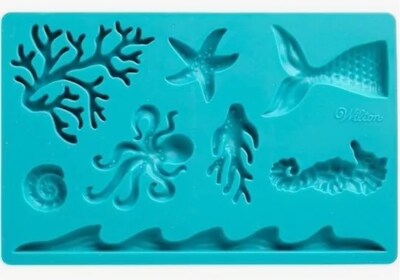 Foto 2 | Molde Wilton de Silicón Figuras del Océano 25 x 12 cm 1 pieza