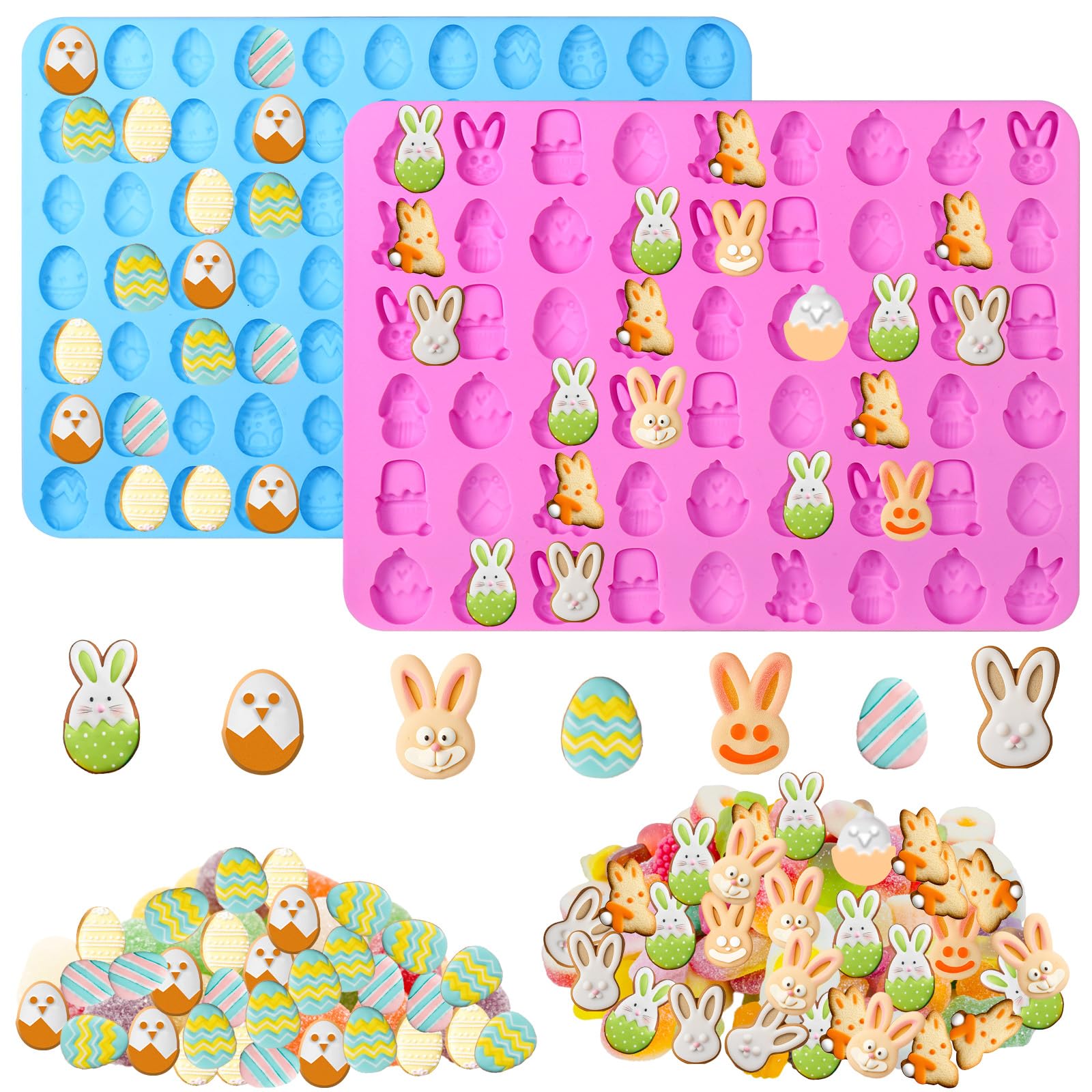 Foto 2 pulgar | Moldes De Silicona Palksky Easter Egg & Bunny Para Chocolate - Venta Internacional.