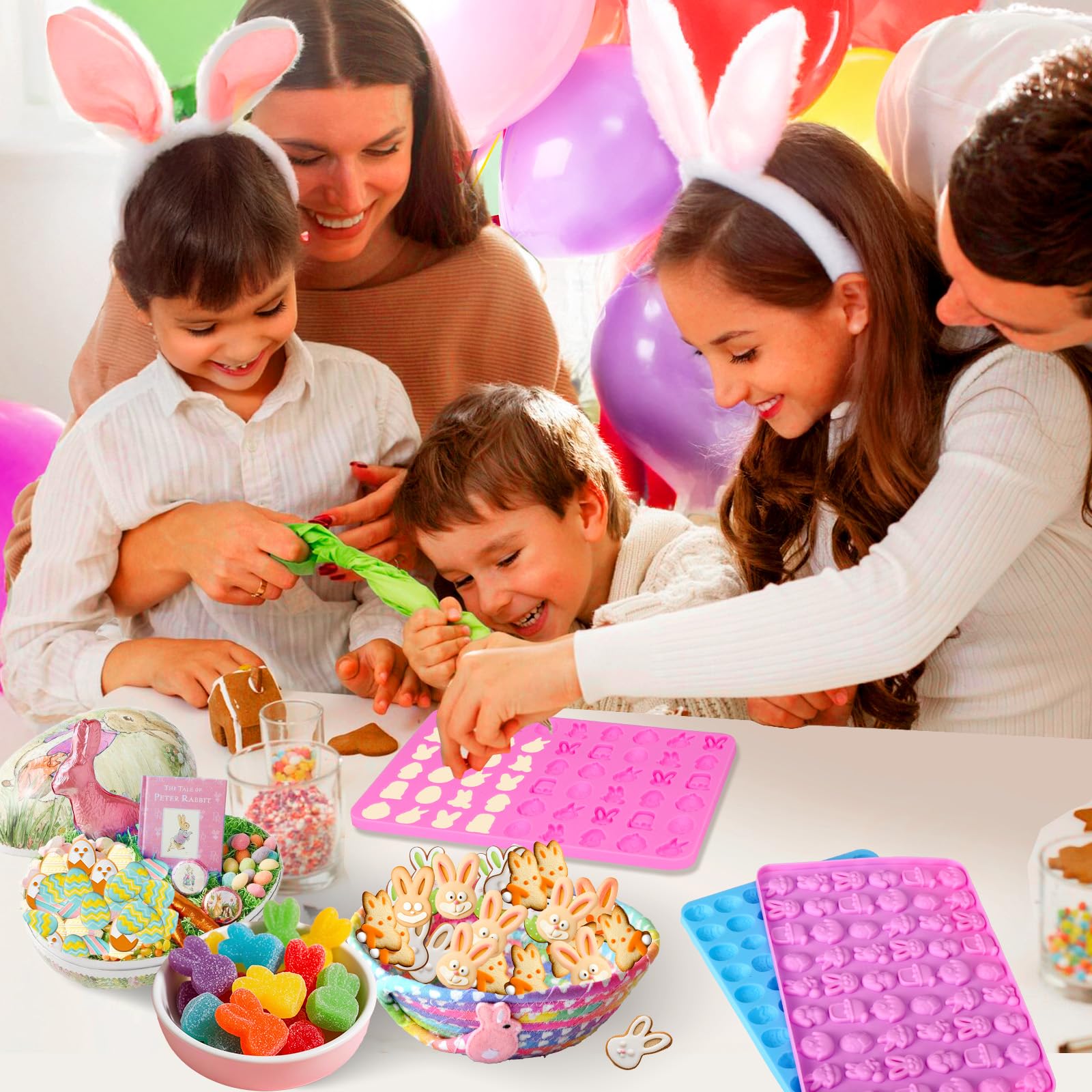 Foto 4 | Moldes De Silicona Palksky Easter Egg & Bunny Para Chocolate - Venta Internacional.