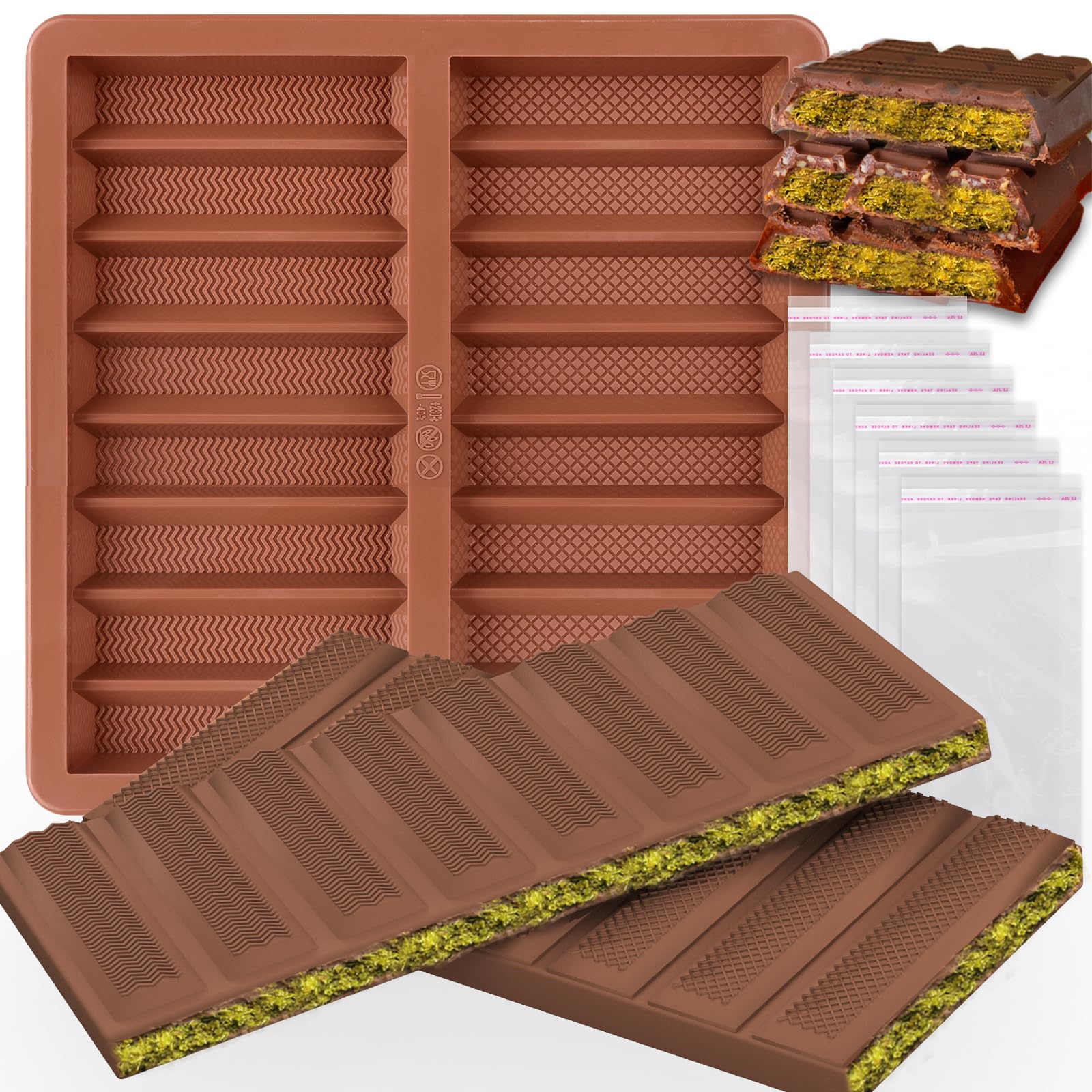 Foto 1 | Molde Para Barras De Chocolate Palksky Lager Deep Con Kit De Pistacho - Venta Internacional.