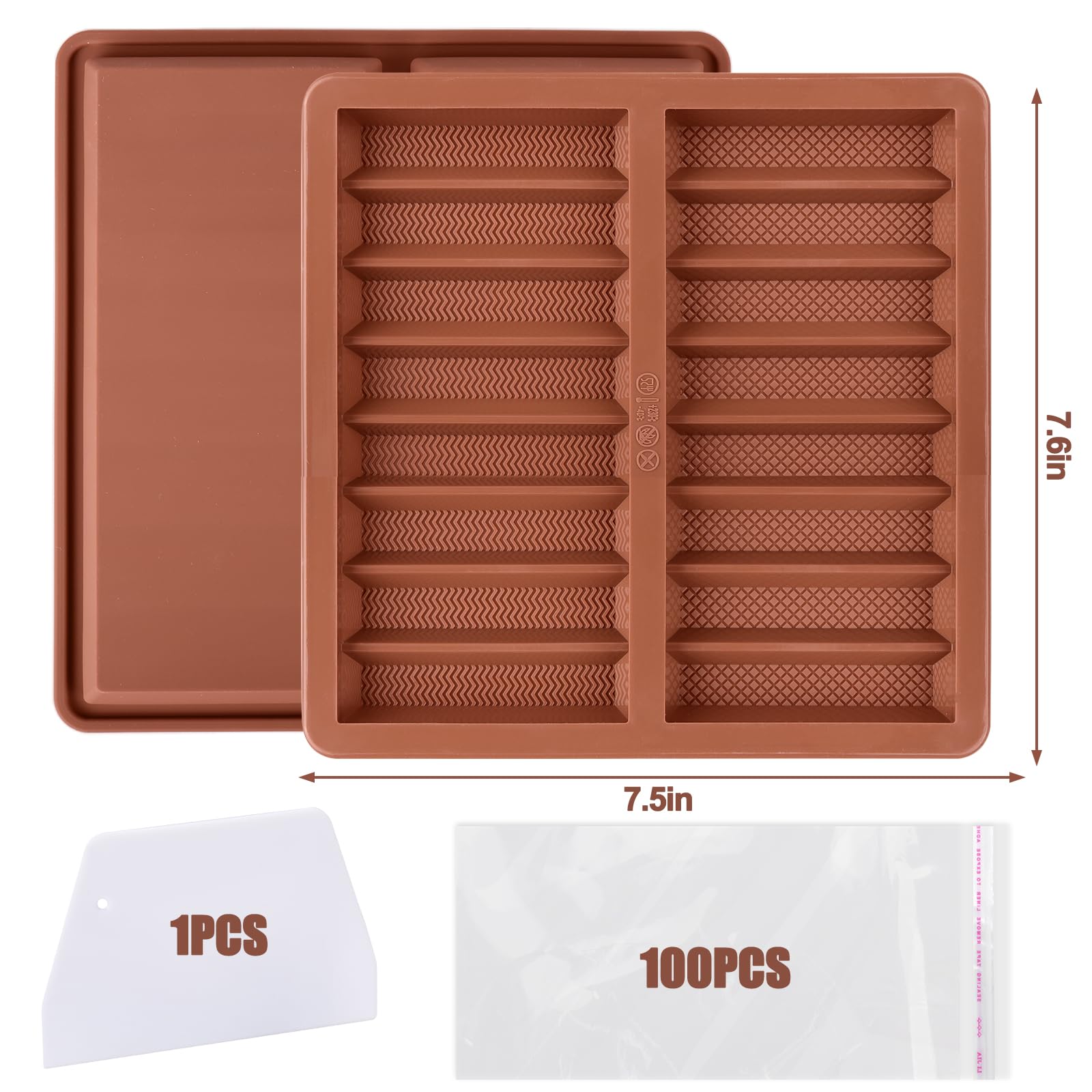 Foto 5 | Molde Para Barras De Chocolate Palksky Lager Deep Con Kit De Pistacho - Venta Internacional.