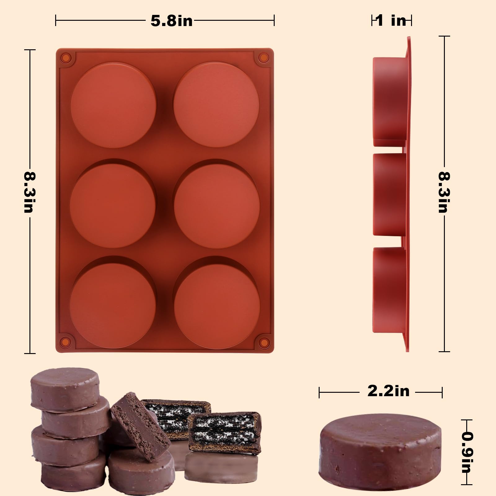 Foto 4 | Molde De Chocolate Palksky Redondo Para Barra De Chocolate Dubai X4 - Venta Internacional.