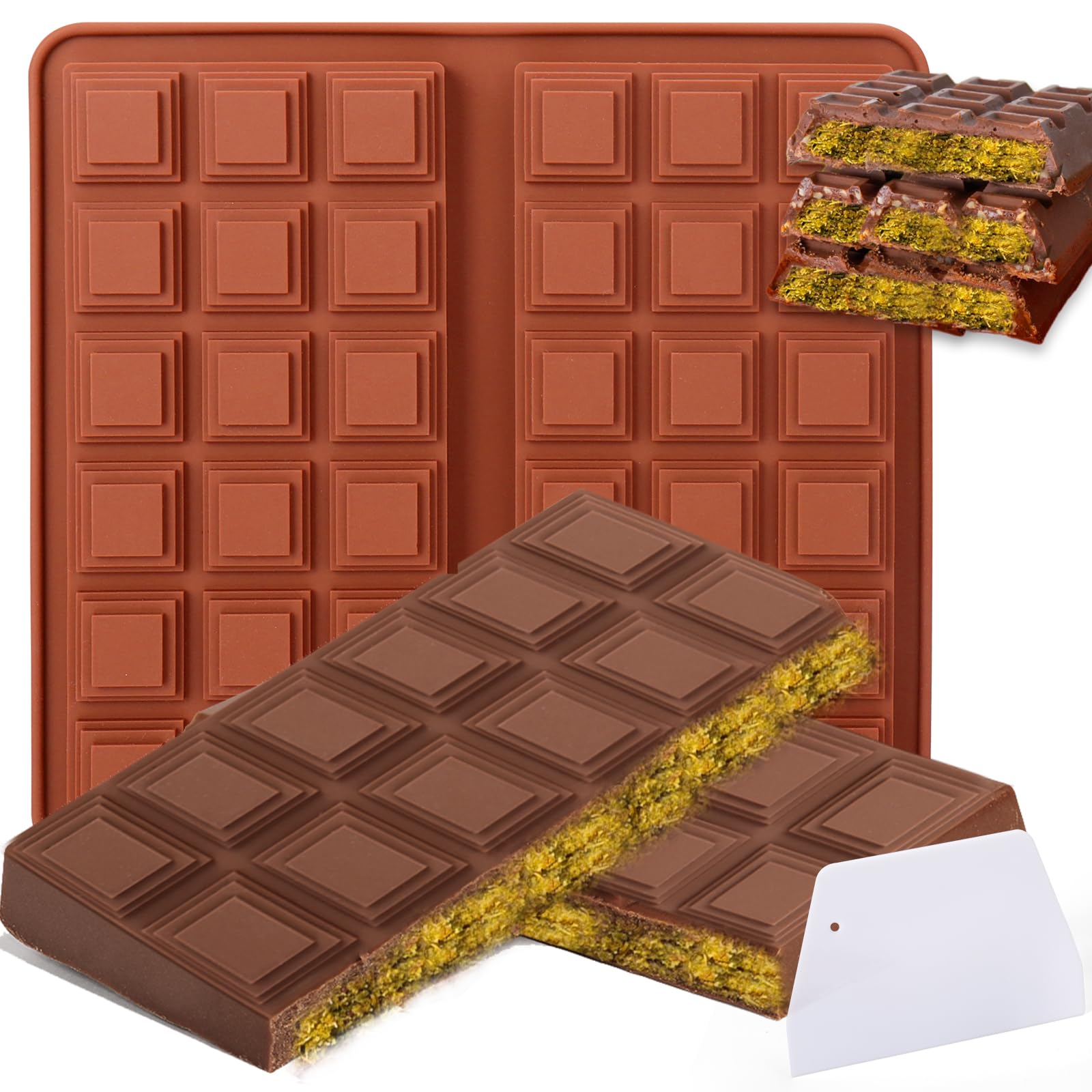 Foto 1 | Molde Para Barras De Chocolate Palksky, Grande, Profundo, Silicona De Dubái - Venta Internacional.