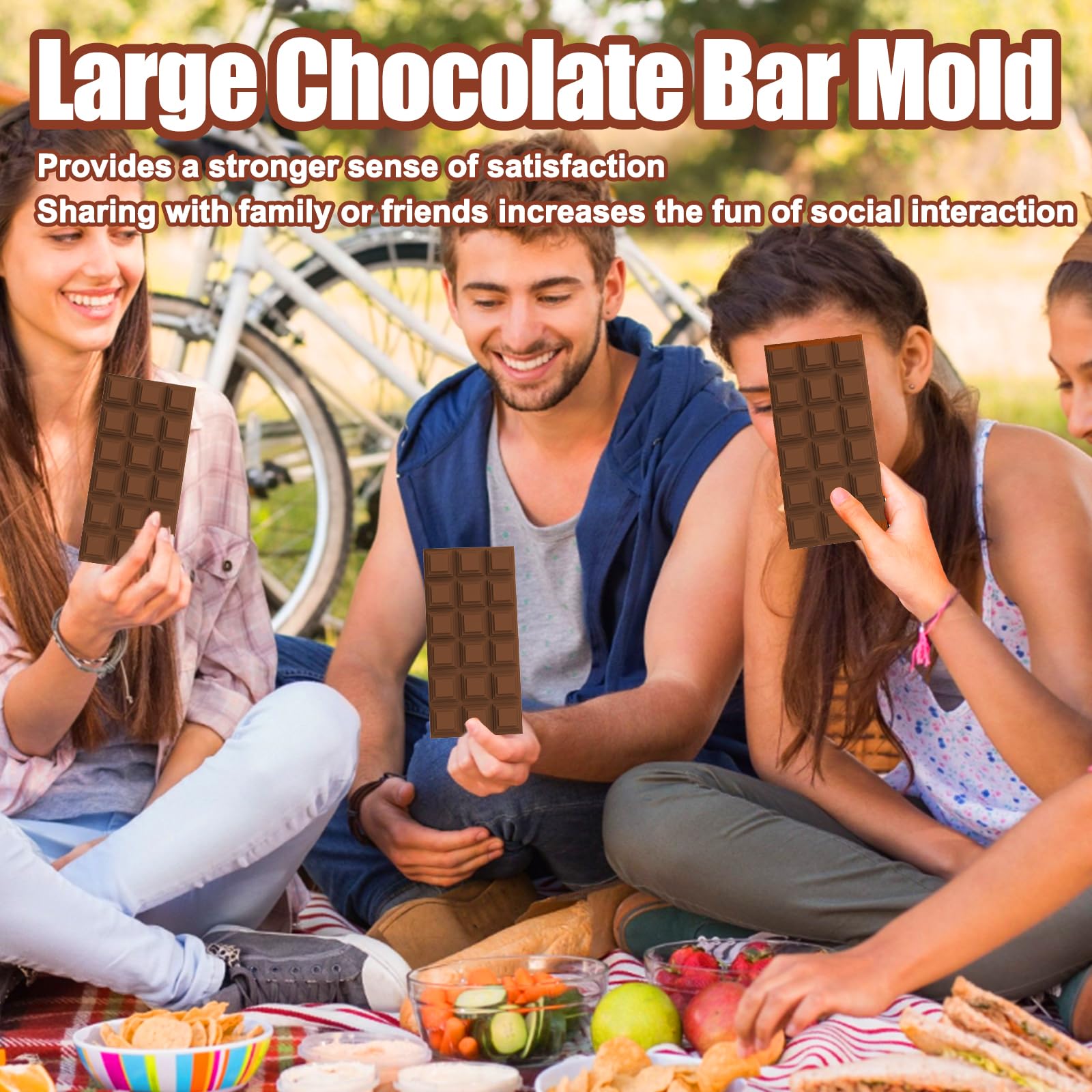 Foto 2 | Molde Para Barras De Chocolate Palksky, Grande, Profundo, Silicona De Dubái - Venta Internacional.