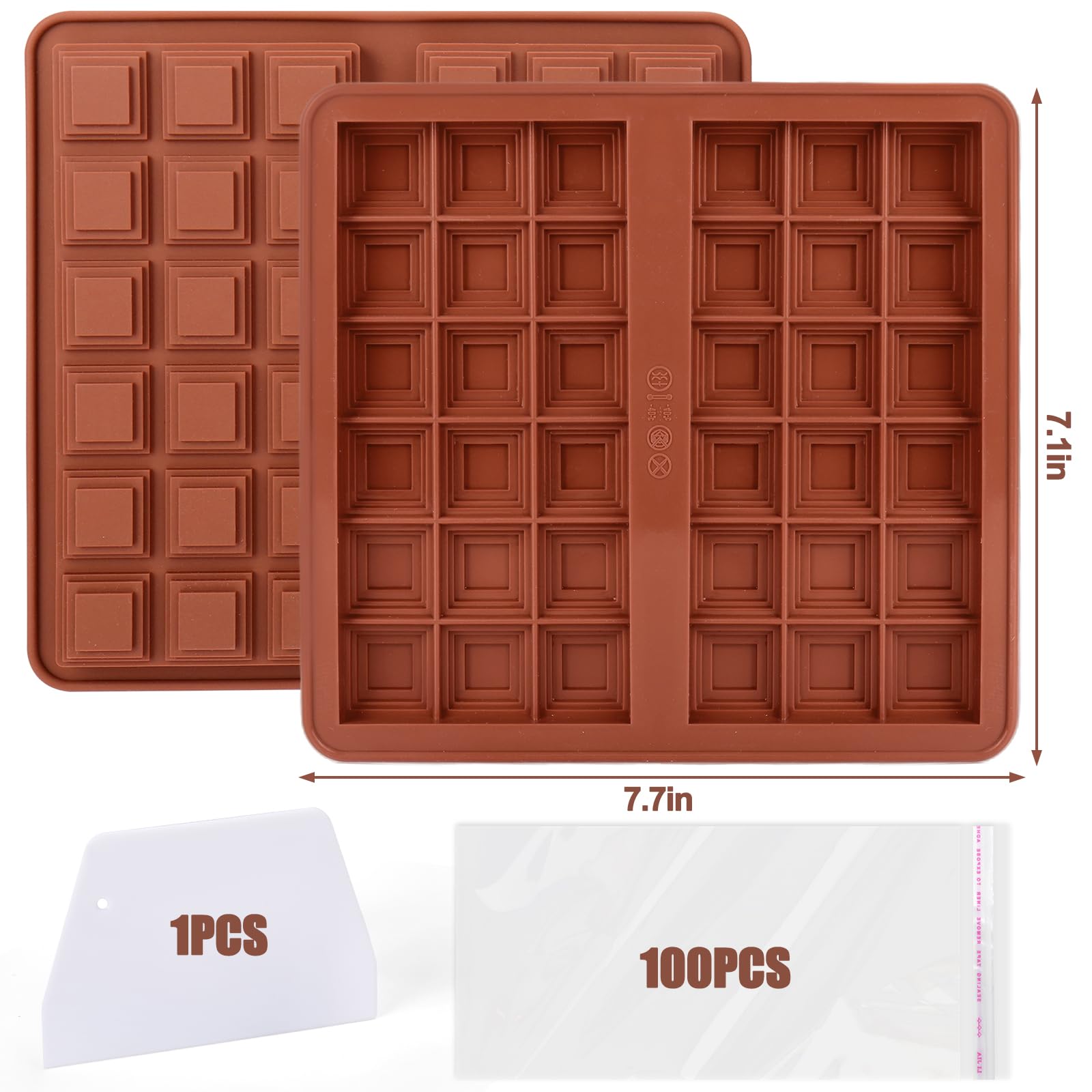 Foto 5 pulgar | Molde Para Barras De Chocolate Palksky, Grande, Profundo, Silicona De Dubái - Venta Internacional.