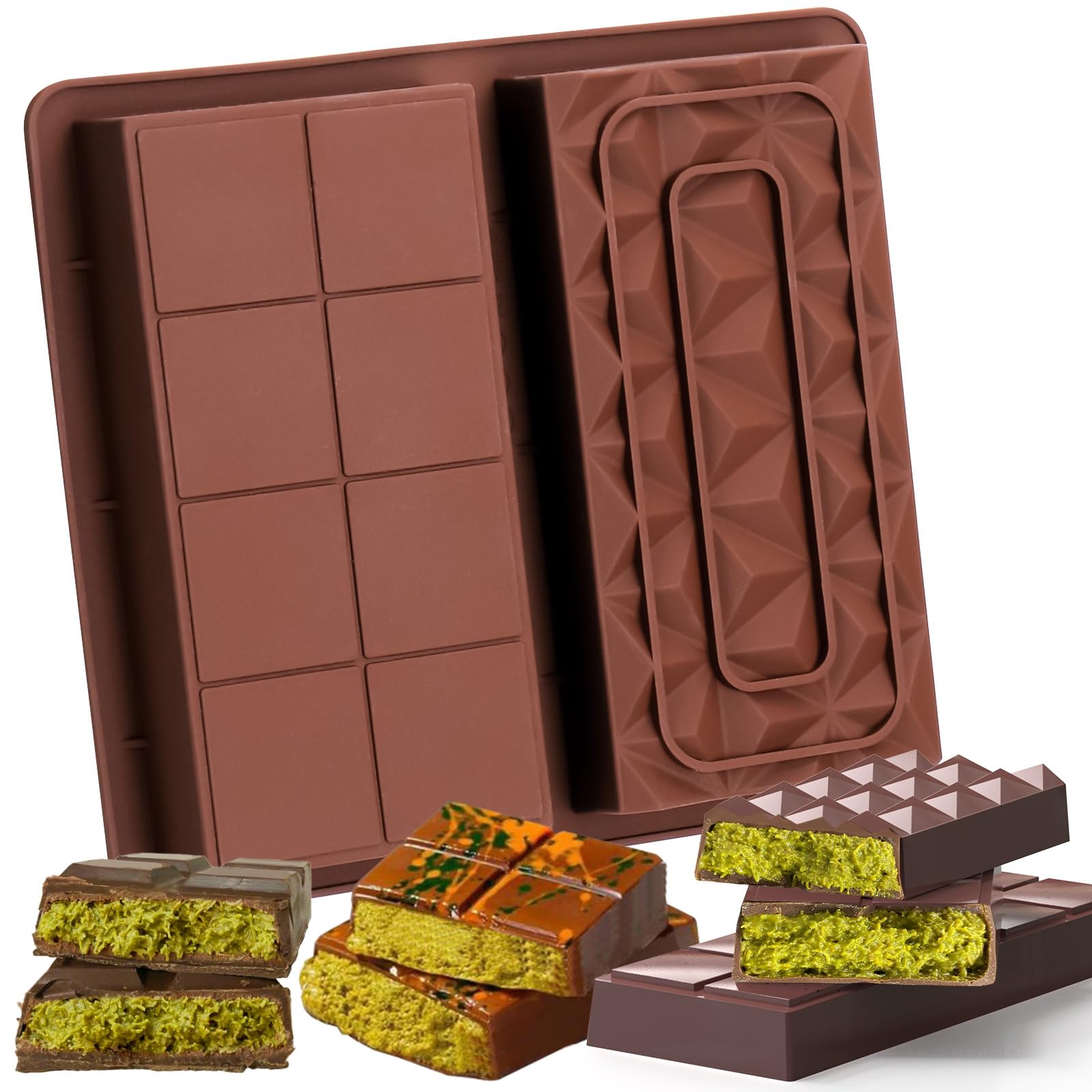 Foto 1 | Molde Para Barras De Chocolate Mity Rain, De Silicona Antiadherente, Gruesa Y Profunda - Venta Internacional.