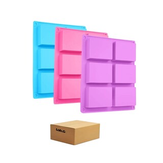 Foto 1 | 3 Moldes De Silicon Rectangulares De 6 Cavidades Lab.g Multicolor