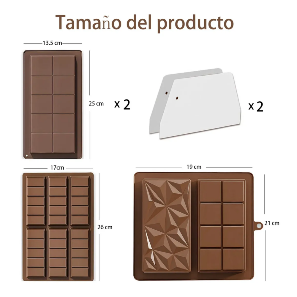 Foto 4 pulgar | Moldes Para Preparar Chocolate Lab.g  Marrón 4 Pack