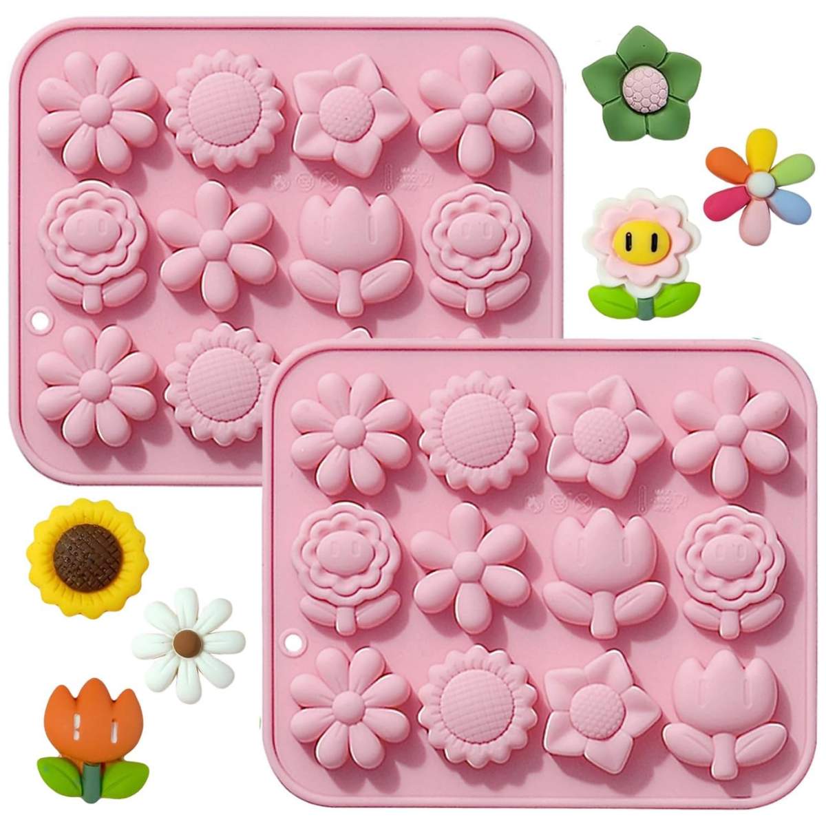 Foto 2 pulgar | Moldes Silicona Flores Repostería Jabón Decoración Cocina