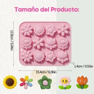 Foto 2 | Moldes Silicona Flores Repostería Jabón Decoración Cocina