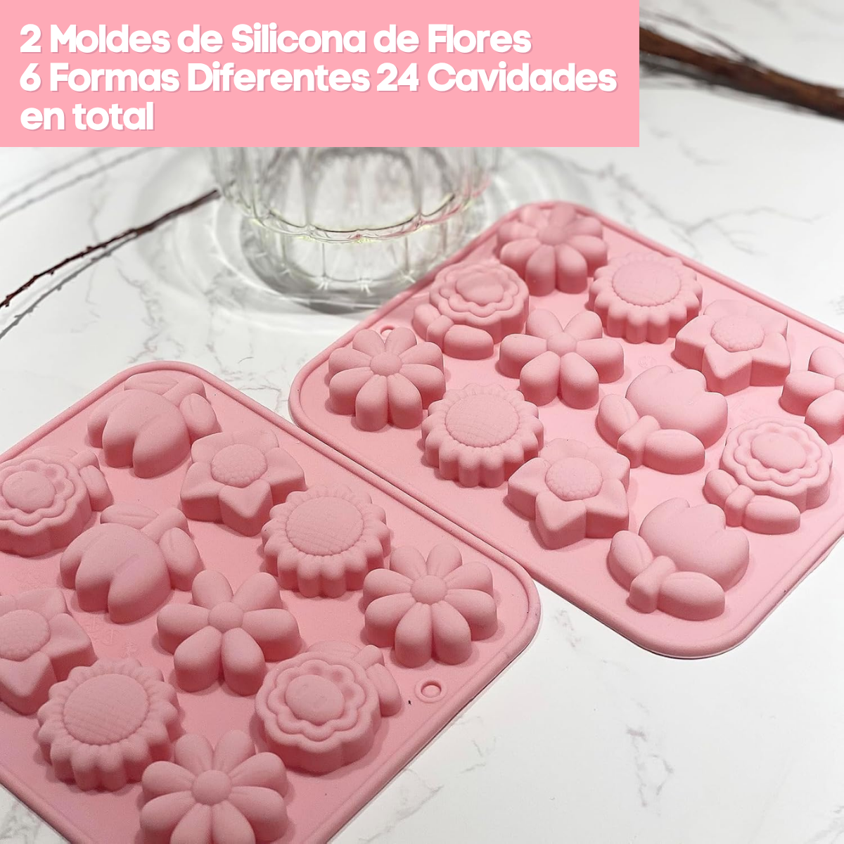 Foto 5 | Moldes Silicona Flores Repostería Jabón Decoración Cocina
