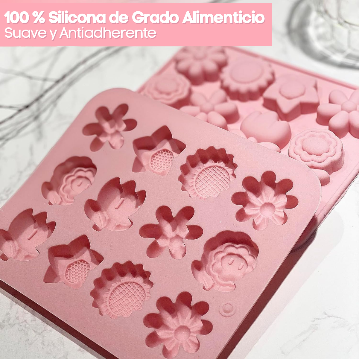 Foto 7 pulgar | Moldes Silicona Flores Repostería Jabón Decoración Cocina