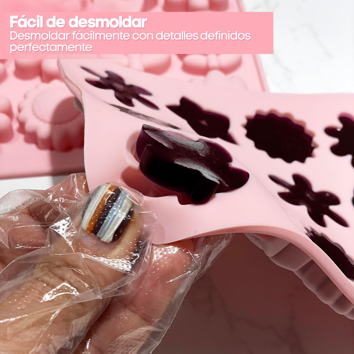 Foto 7 | Moldes Silicona Flores Repostería Jabón Decoración Cocina