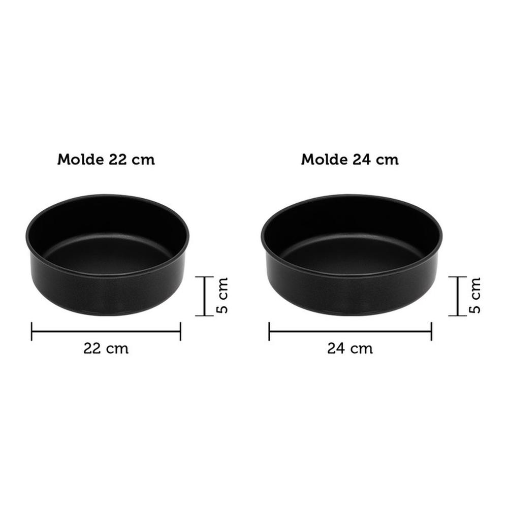 Foto 6 pulgar | Juego de 2 Moldes Ekco 68240 color Negro para Hornear Redondos con Antiadherente