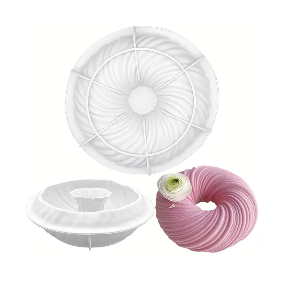 Molde De Gelatina 1l Circular Con Acabado De Espira