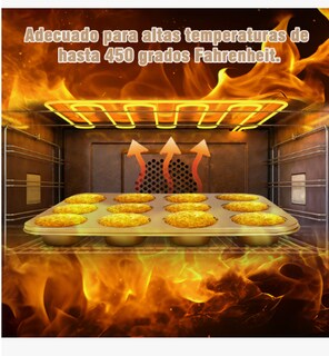Foto 4 | 2pcs Xtellar Charolas Para Cupcakes Antiadherente24 Moldes Cupcakes Equipado Con 50 Tazas De Magdalena 150 Pieza