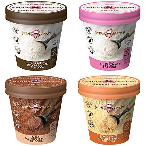 Mezcla De Helado Para Perros Y Cachorros, Paquete Variado De 4 Pintas - Venta Internacional.