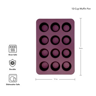 Foto 2 | Molde Para Magdalenas Kitchenaid, 12 Tazas, Antiadherente, De Acero Aluminizado, Con Remolacha - Venta Internacional.