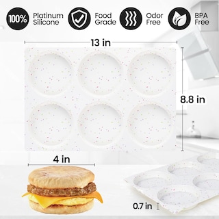 Foto 3 | Molde De Silicona Con Tapa Para Magdalenas Caketime, 10 Cm, Para Desayuno, Paquete De 4 - Venta Internacional.