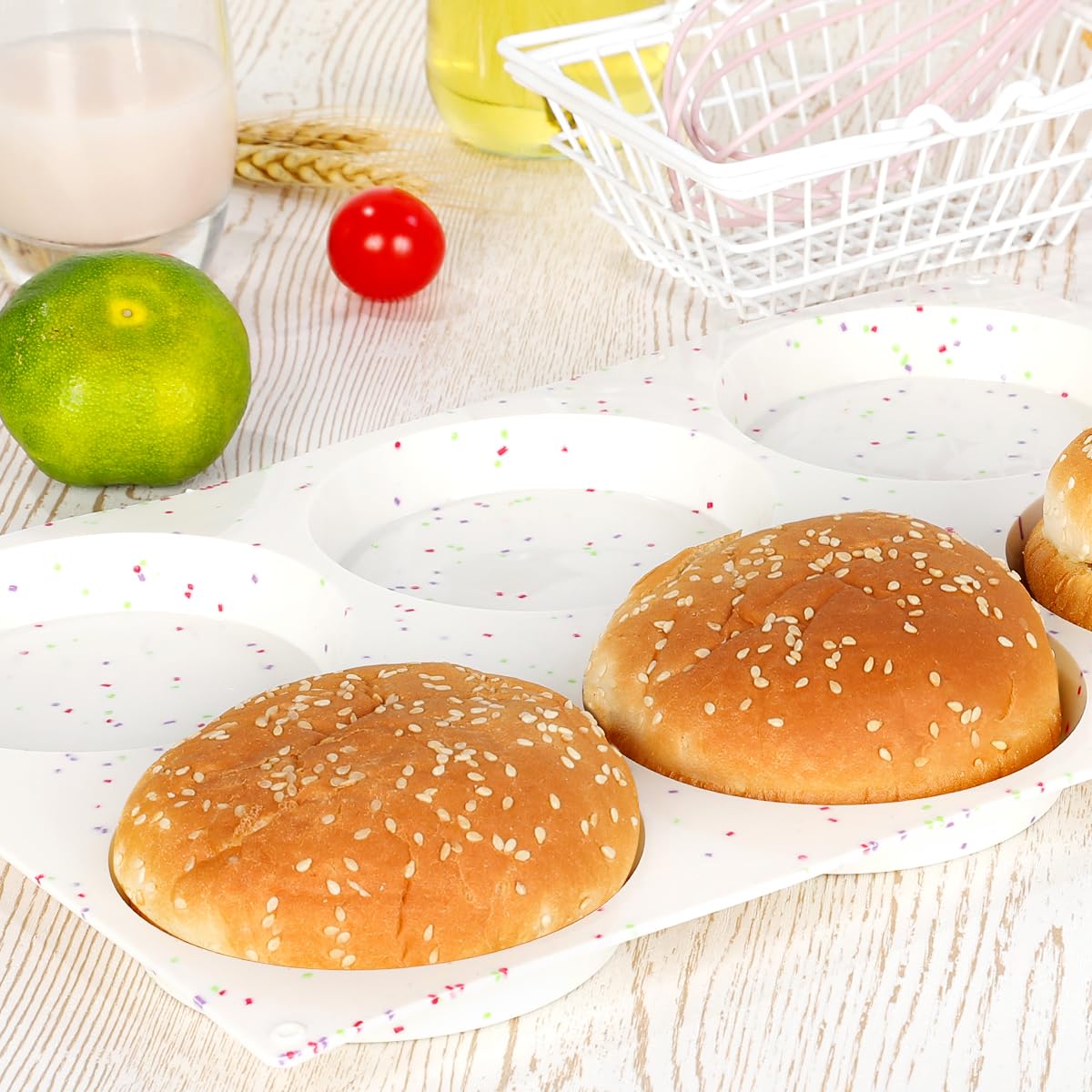 Foto 6 | Molde De Silicona Con Tapa Para Magdalenas Caketime, 10 Cm, Para Desayuno, Paquete De 4 - Venta Internacional.
