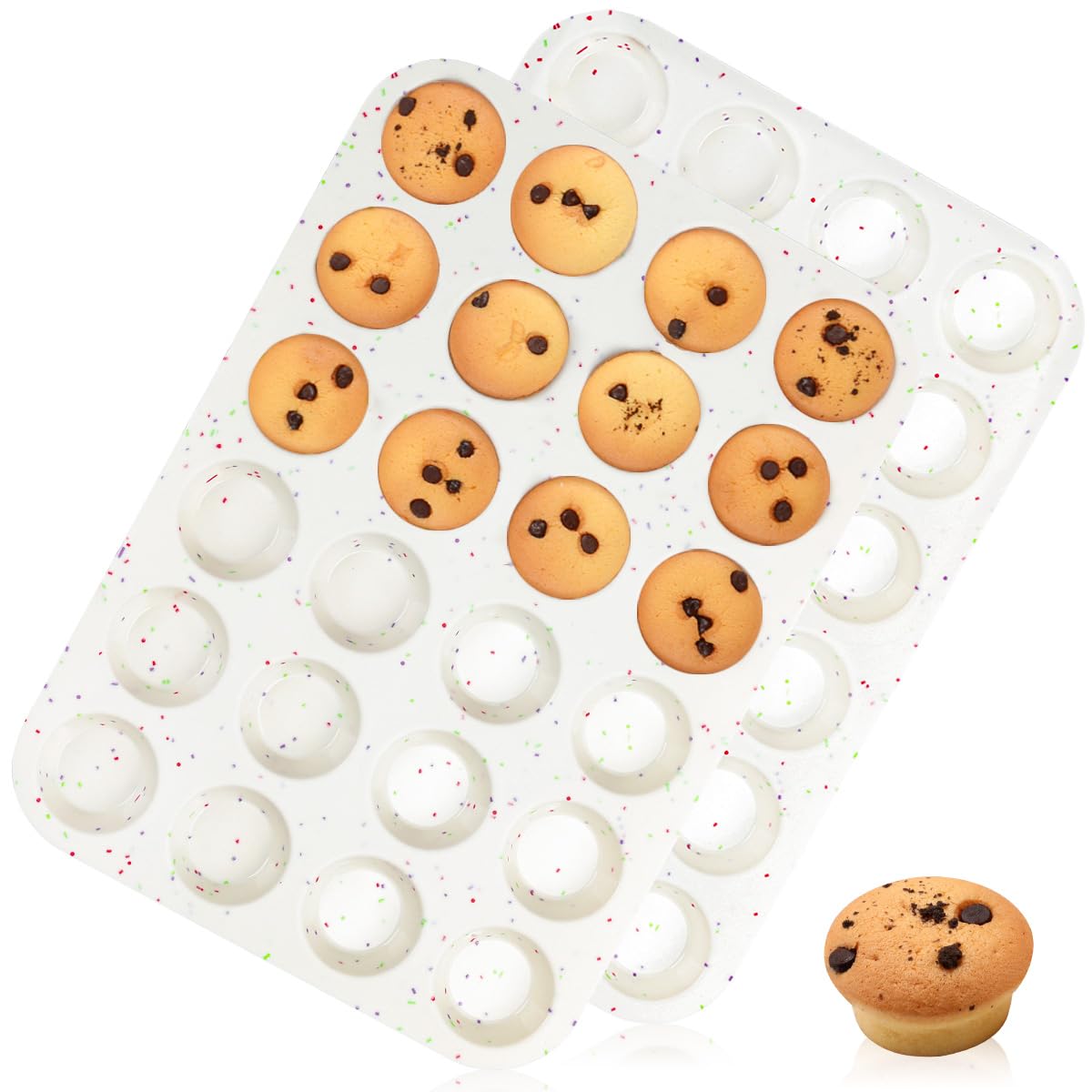 Minimolde De Silicona Para Magdalenas Caketime, 24 Tazas, Antiadherente, Sin Bpa - Venta Internacional. $713
