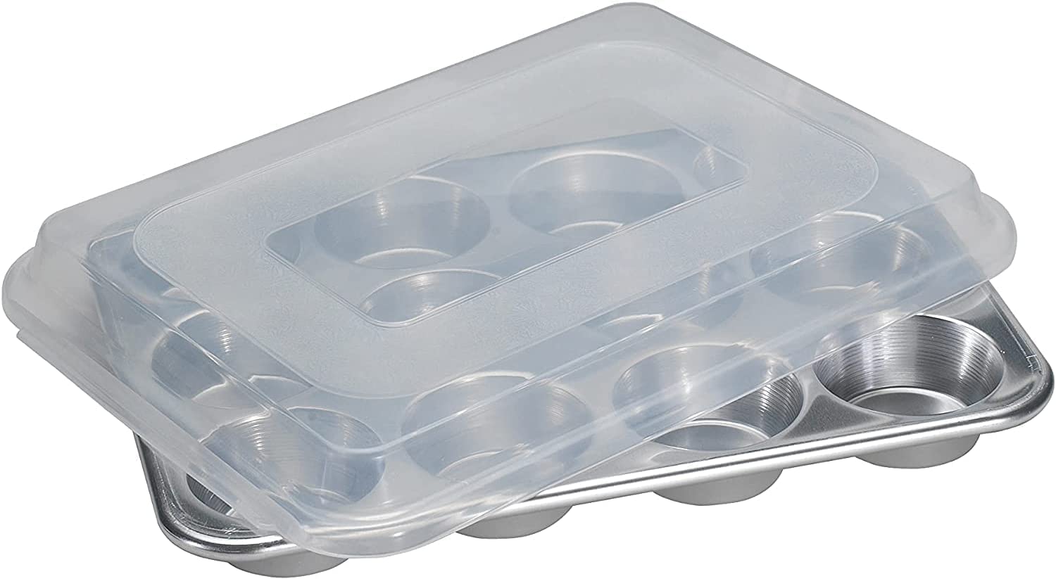 Foto 7 pulgar | Molde Para Magdalenas Nordic Ware Naturals De 12 Cavidades Con Tapa Abovedada - Venta Internacional.