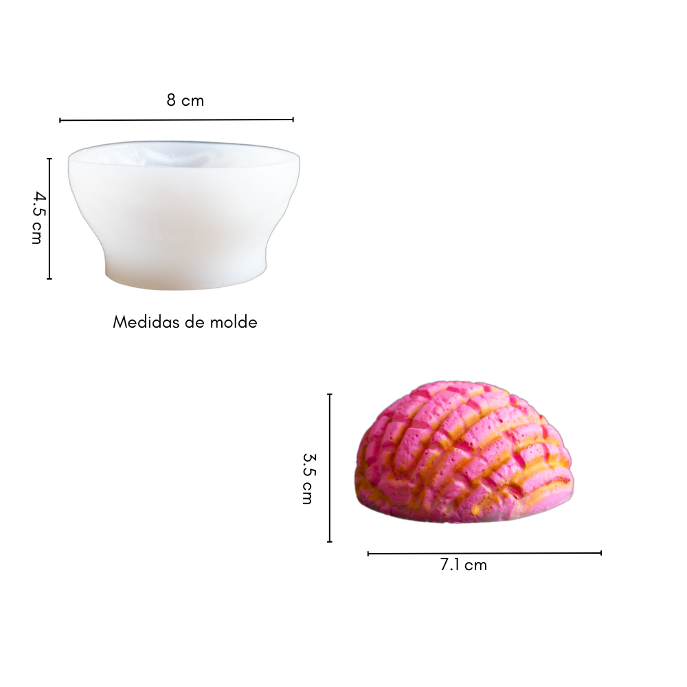 Foto 4 pulgar | Molde De Silicón Flexible De Concha De Pan 3d.