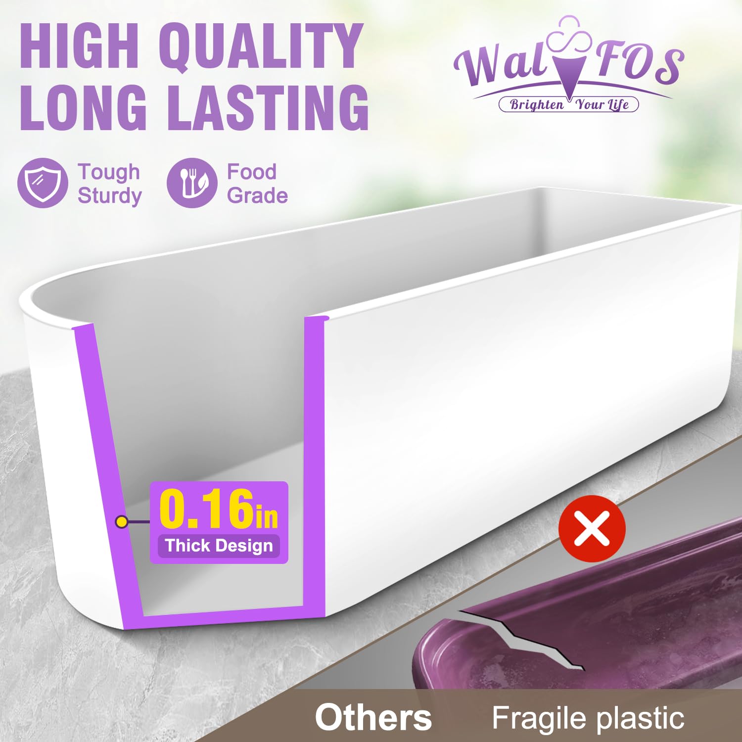 Foto 3 pulgar | Envases Para Helados Walfos De Silicona De 1,5 L Y 250 Ml, Color Morado - Venta Internacional.