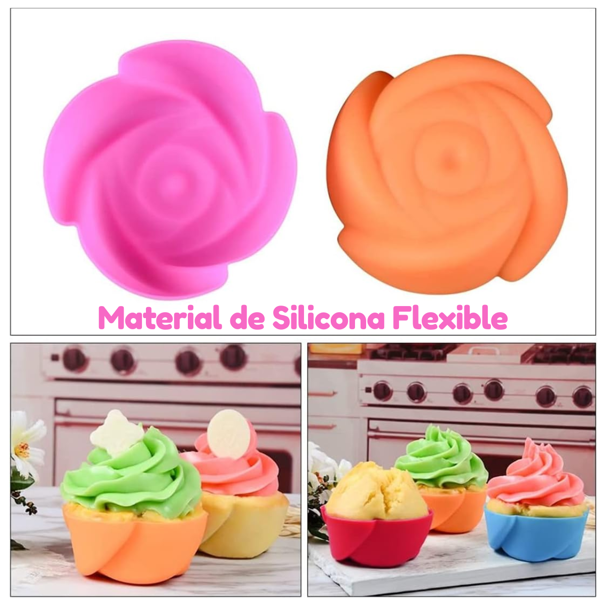 Foto 4 pulgar | Moldes de Silicona para Hornear 24 Piezas