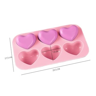 Foto 2 | Molde Para Hornear 6 Corazones Para Panques, Molde De Silicón
