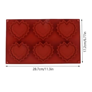 Foto 2 | Molde De Silicón Para Hornear 6 Corazones 1 Pz