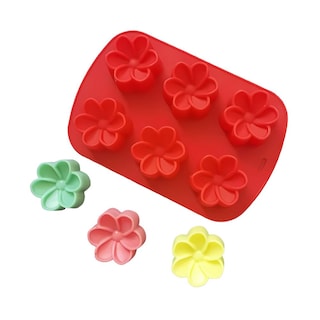 Foto 1 | Molde Para Hornear Flores 6 Cavidades De Silicón Libre De Bpa