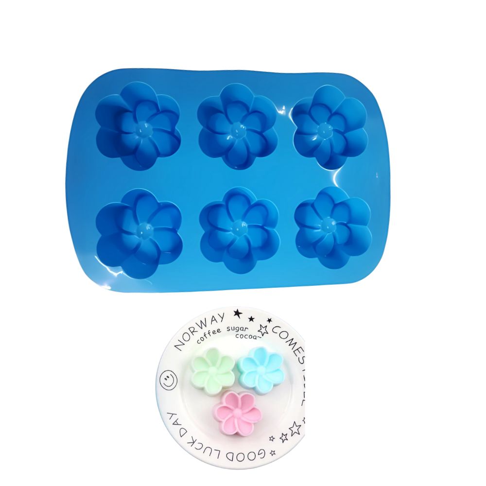 Foto 2 | Molde Para Hornear Flores 6 Cavidades De Silicón Libre De Bpa