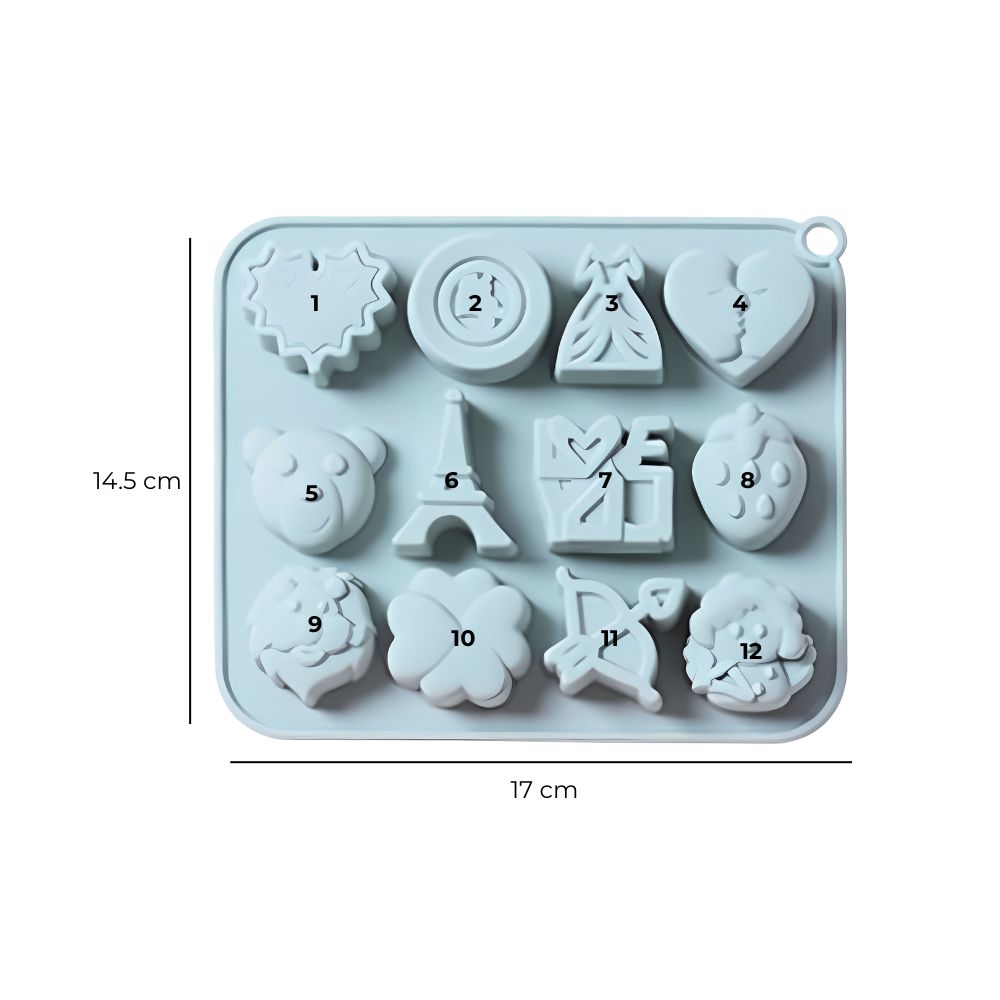 Foto 4 pulgar | Molde De Silicón Para Hornear Varios Diseños
