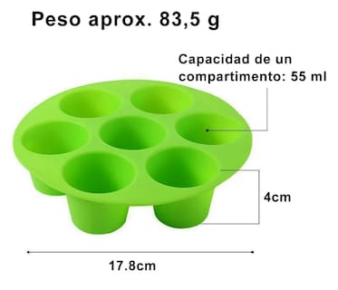 Foto 4 | Molde Xtellar De Silicón Para Pastel 7 Tazas Airfryer Antiadherente