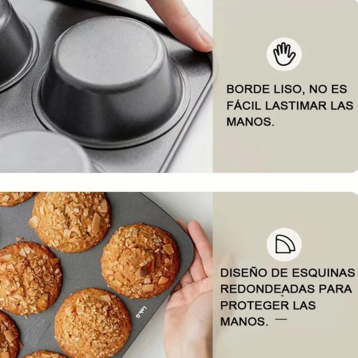 Foto 4 | Molde Charola Repostería Cup Cakes Lab.g Negro