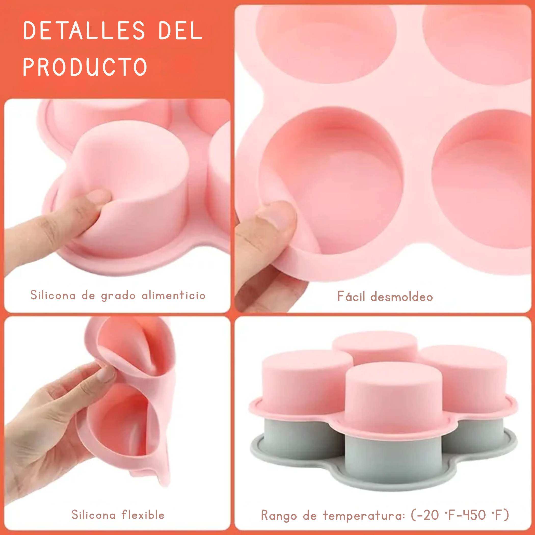 Foto 6 pulgar | Duo Molde Silicona Cocina Desayuno Freidora Aire Cupcake 2pz