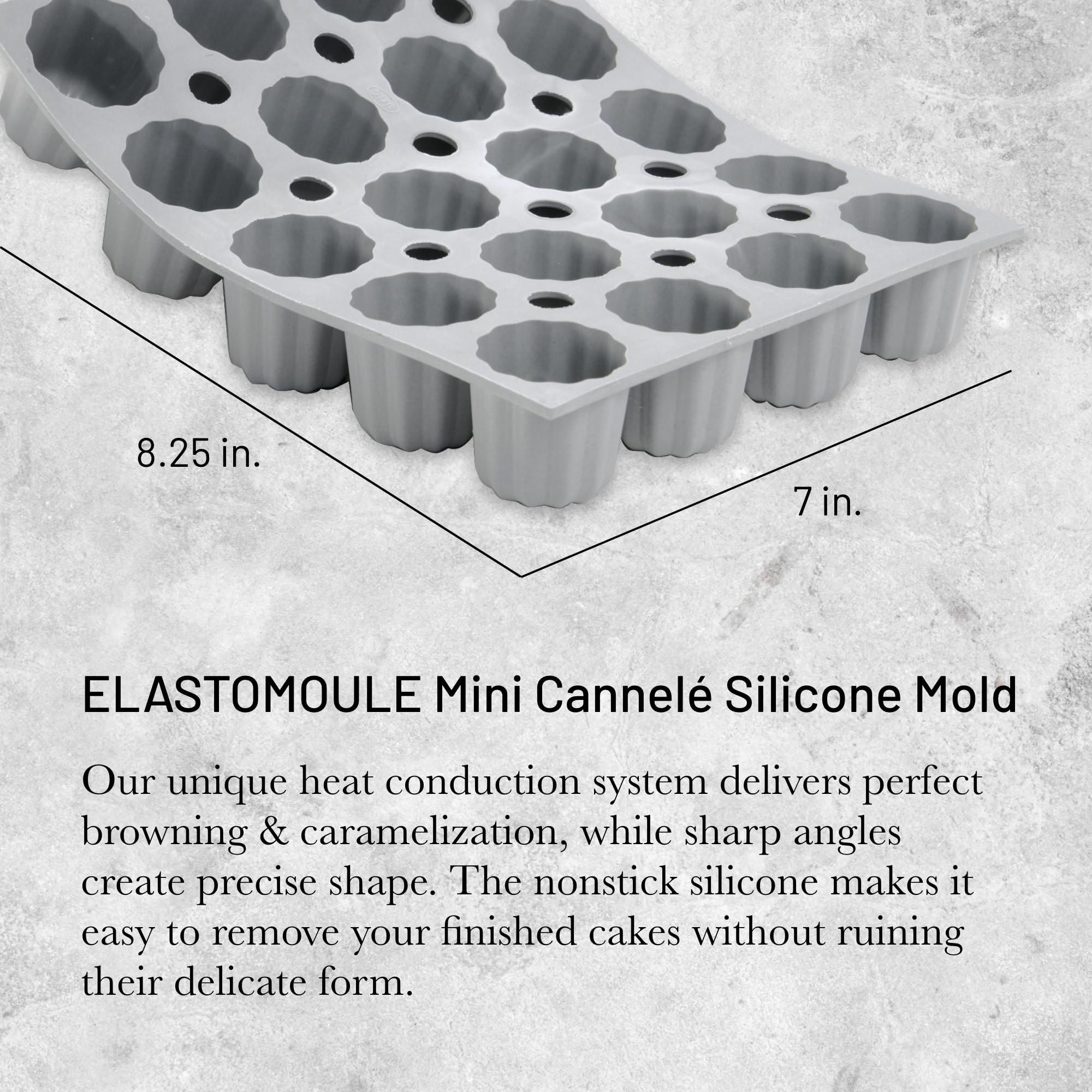 Foto 3 pulgar | Molde De Silicona De Buyer Elastomoule Mini-cannele Para 20 Pasteles - Venta Internacional.