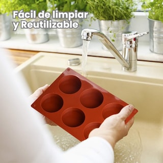 Foto 5 | Trio Moldes Silicona Hornear Galletas Redondos 6 Espacios 3 Piezas