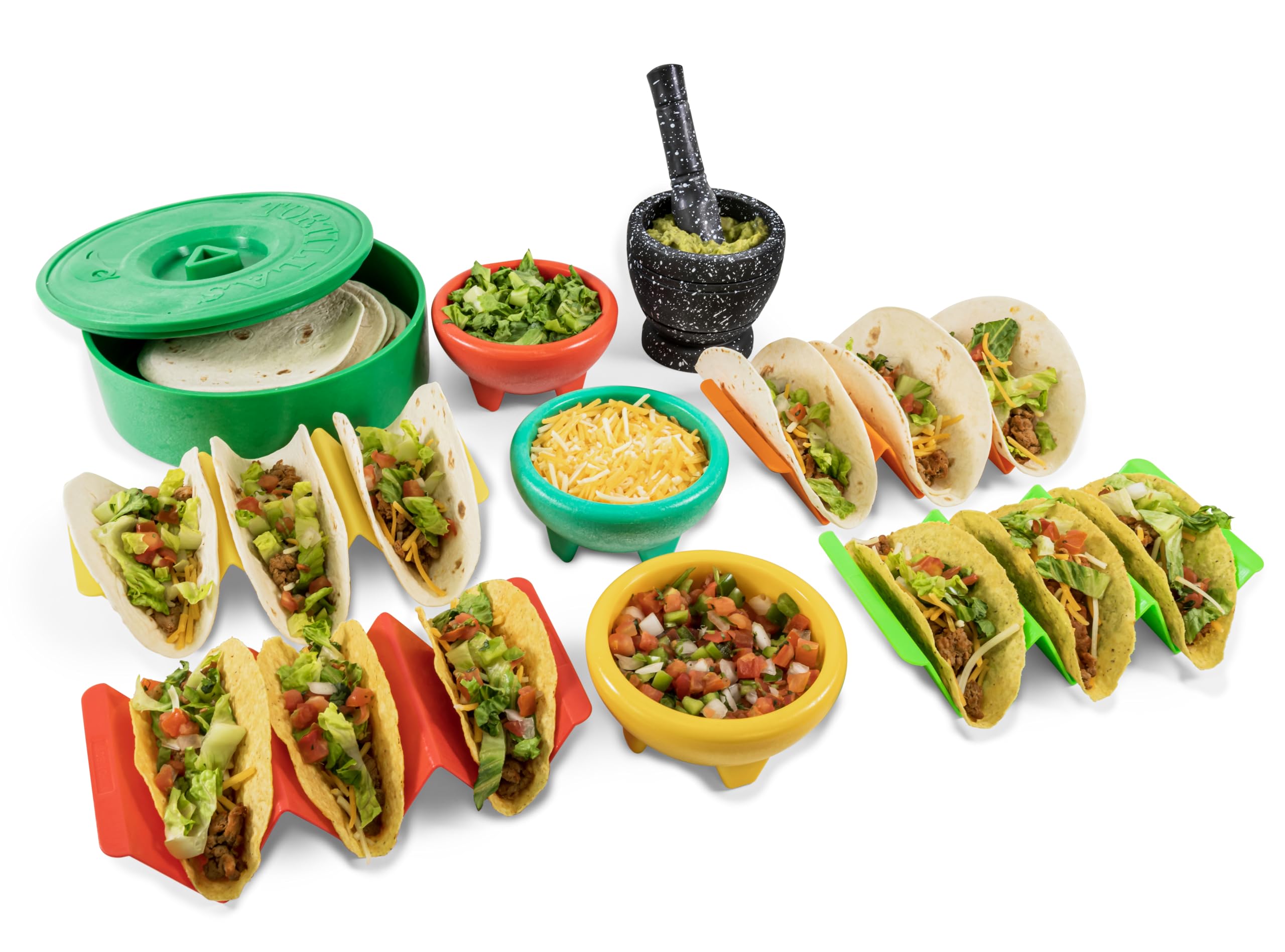 Foto 1 | Set Para Servir Tacos Nostalgia Taco Tuesday Con Calentador De Tortillas - Venta Internacional.