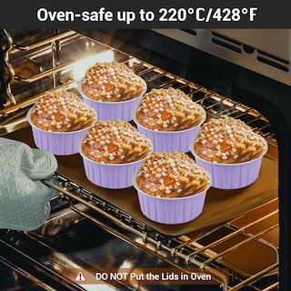 Foto 5 | Moldes Desechables Para Hornear Magdalenas De Aluminio Eusoar De 125 Ml - Venta Internacional.