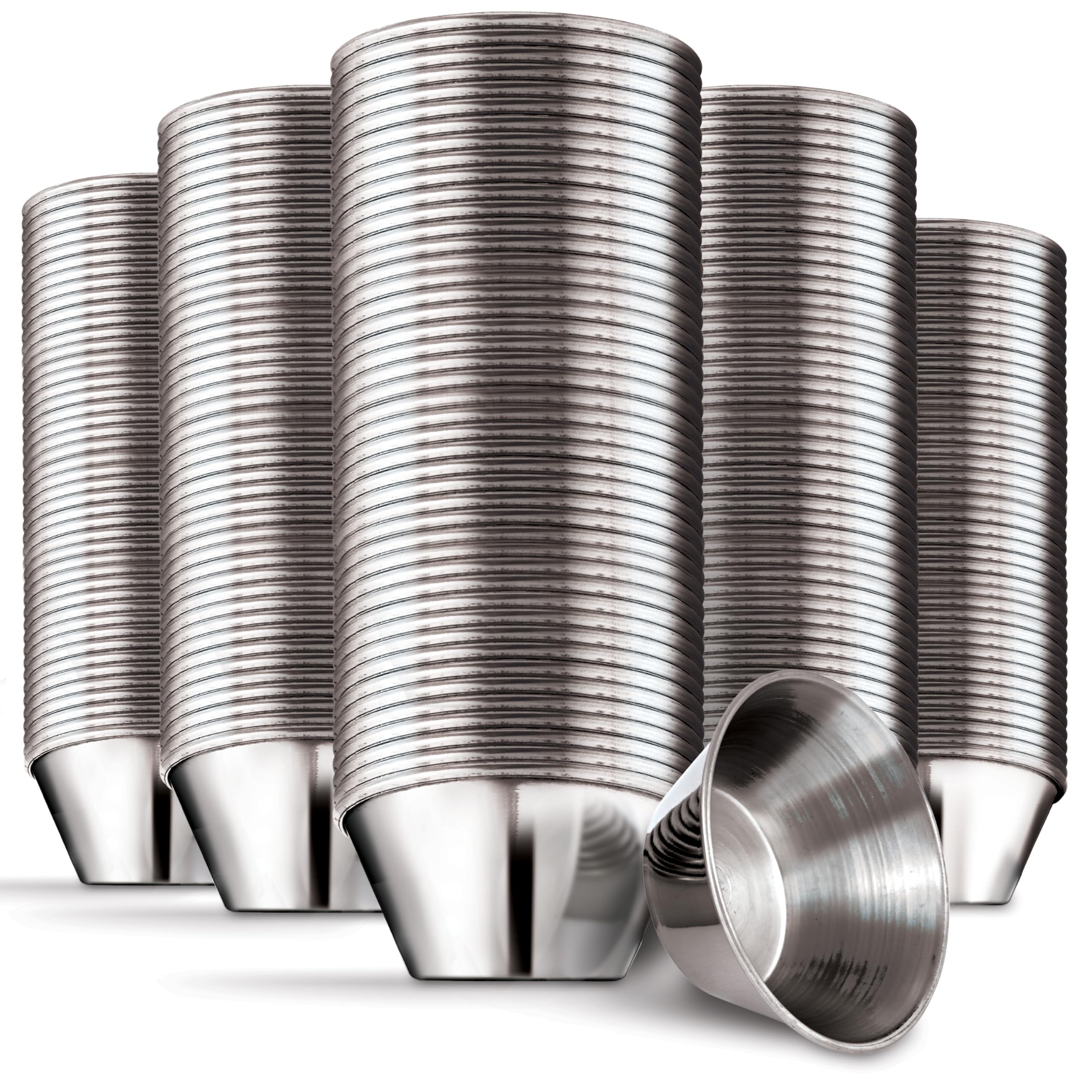 Foto 1 | Vasos De Condimentos Stock Your Home De Acero Inoxidable, 45 Ml X 120 - Venta Internacional.